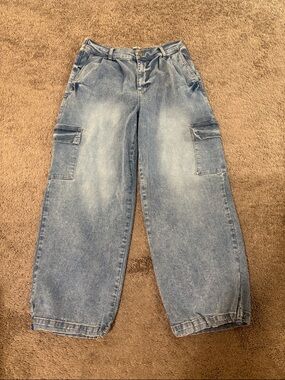 Celebrity Pink Light Wash Cargo Boyfriend Jeans